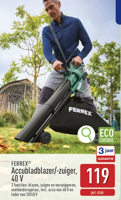 Aanbieding: Accubladblazer/-zuiger, 40 V