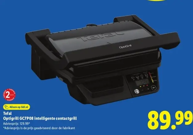 Aanbieding: Optigrill GC7P08 intelligente contactgrill
