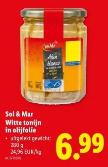 Promotie: Witte tonijn in olijfolie