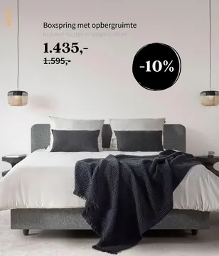 Aanbieding: Boxspring met opbergruimte