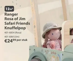 Aanbieding: Ranger Rosa of Jim Safari Friends Knuffelpop