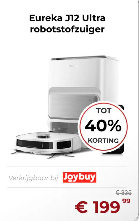 Aanbieding: Eureka J12 Ultra robotstofzuiger
