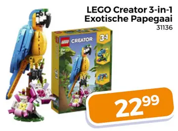 Aanbieding: Creator 3-in-1 Exotische Papegaai