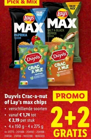 Promotie: Crac-a-nut of Lay's max chips