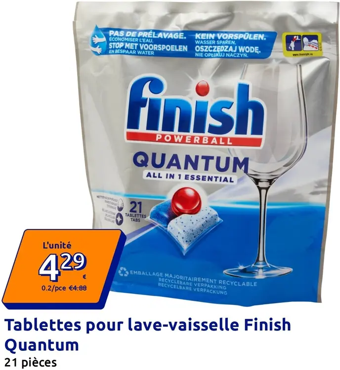 Offre: Tablettes pour lave-vaisselle Quantum