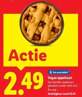 Aanbieding: Vegan appeltaart