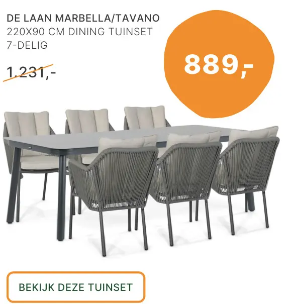 Aanbieding: De Laan Marbella Tavano tuinset
