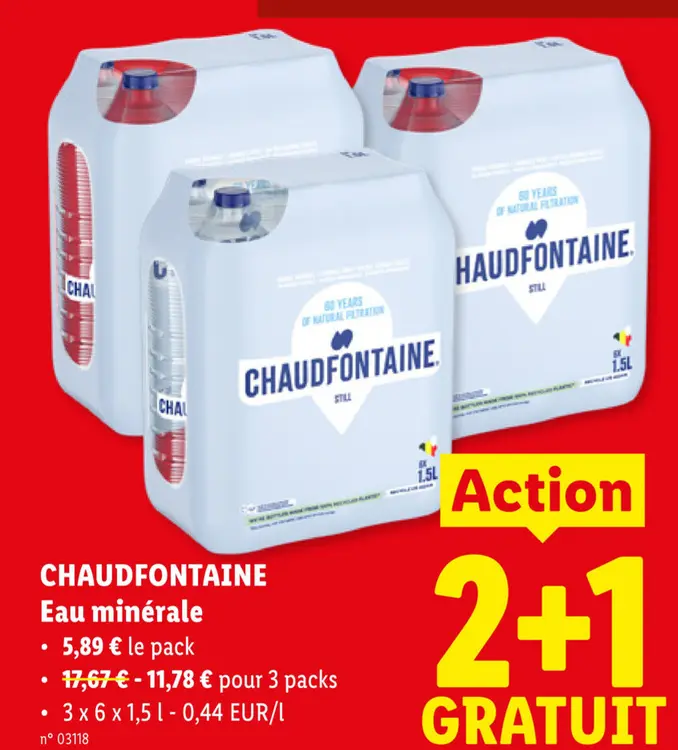 Offre: Eau minérale