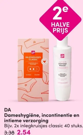Aanbieding: Dameshygiëne, incontinentie en intieme verzorging