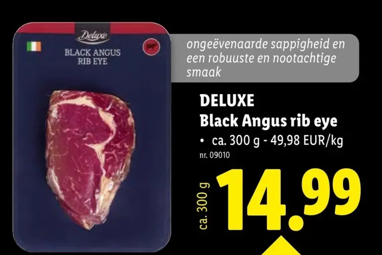 Promotie: Deluxe Black Angus rib eye