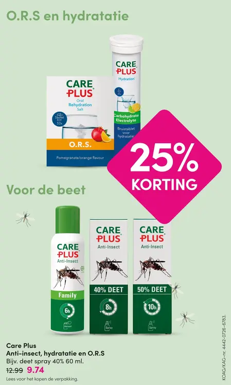Aanbieding: Care Plus Anti-insect, hydratatie en O.R.S