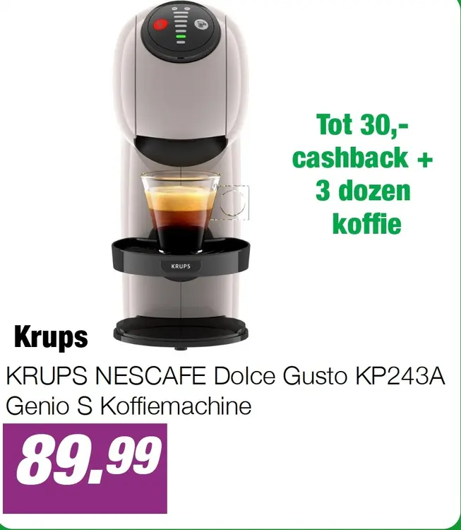 Aanbieding: KRUPS NESCAFE Dolce Gusto KP243A Genio S Koffiemachine