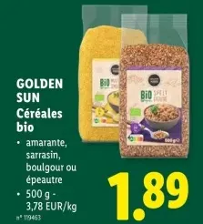 Offre: Céréales bio