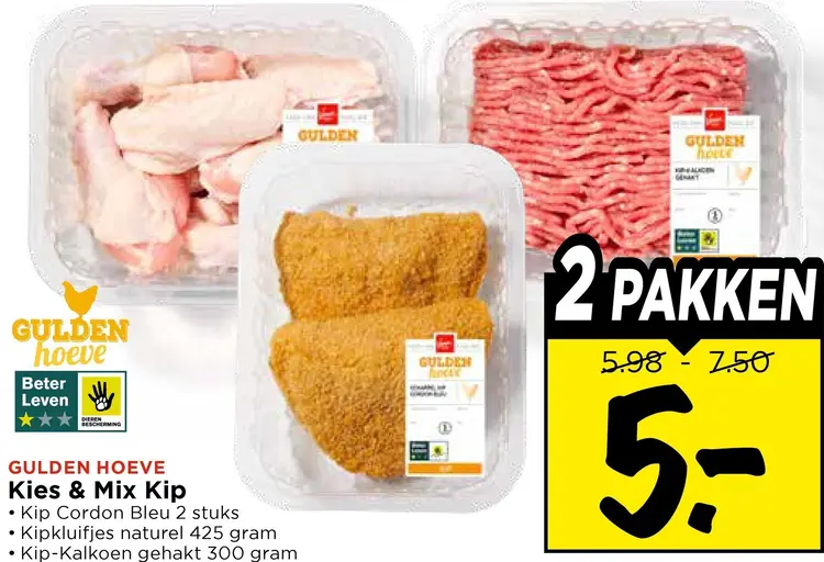 Aanbieding: GULDEN HOEVE Kies & Mix Kip