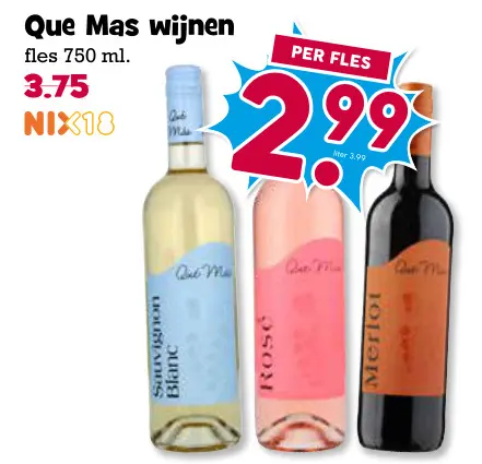 Aanbieding: Que Mas wijnen