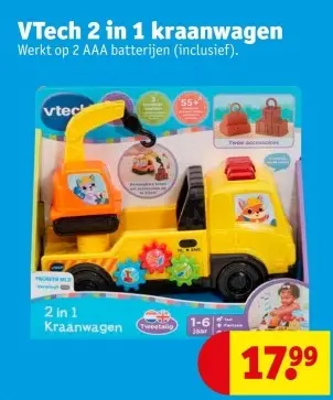 Aanbieding: VTech 2 in 1 kraanwagen