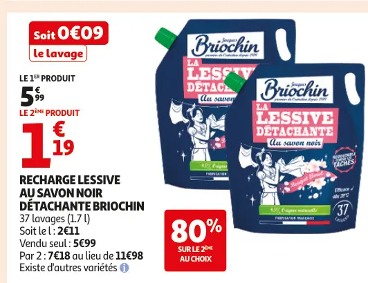 Aanbieding: Recharge lessive au savon noir détachante