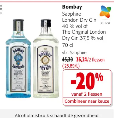 Promotie: Bombay Sapphire London Dry Gin