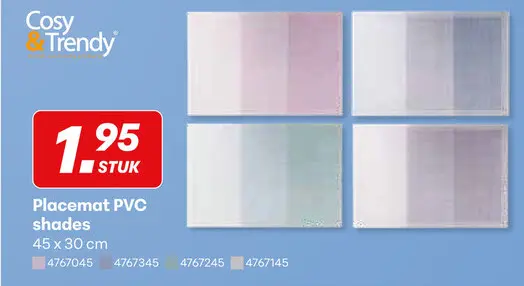 Promotie: Placemat PVC shades