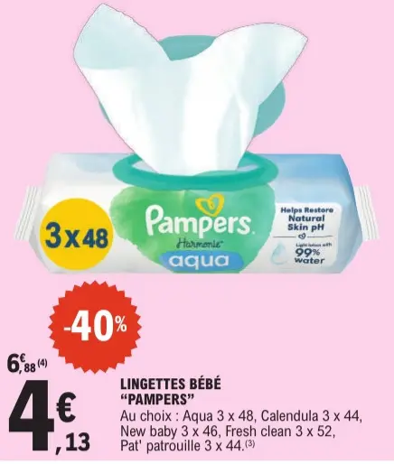 Offre: Lingettes bébé