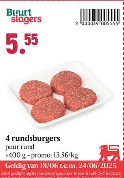 Aanbieding: 4 rundsburgers
