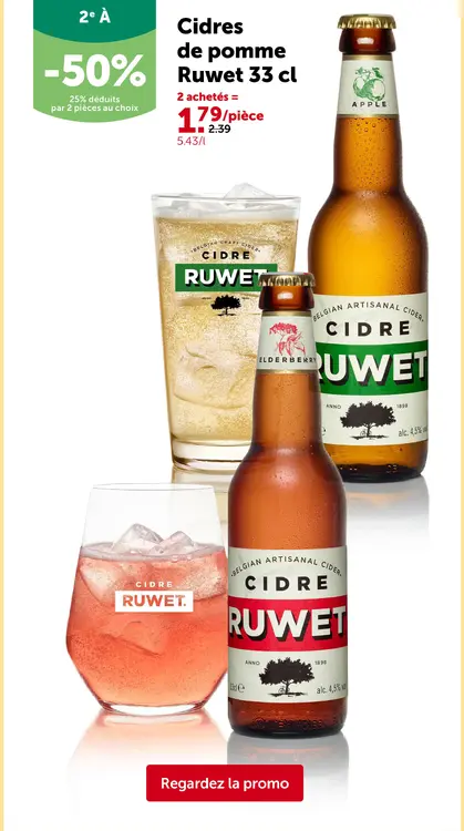 Offre: Cidres de pomme Ruwet
