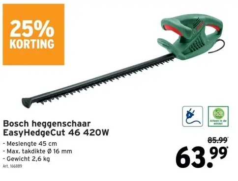 Promotie: heggenschaar EasyHedgeCut 46 420W
