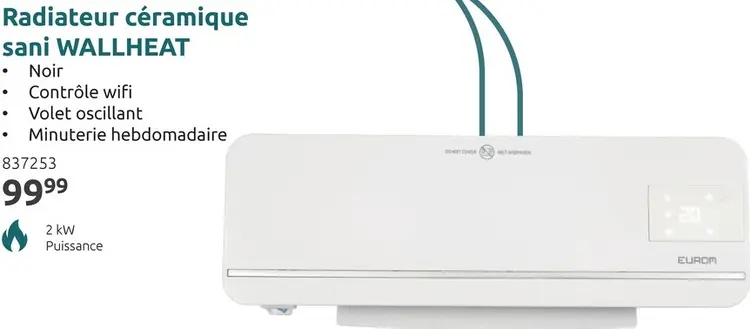 Offre: Radiateur céramique sani Wallheat