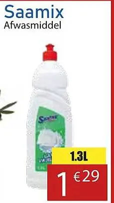 Aanbieding: Saamix Afwasmiddel