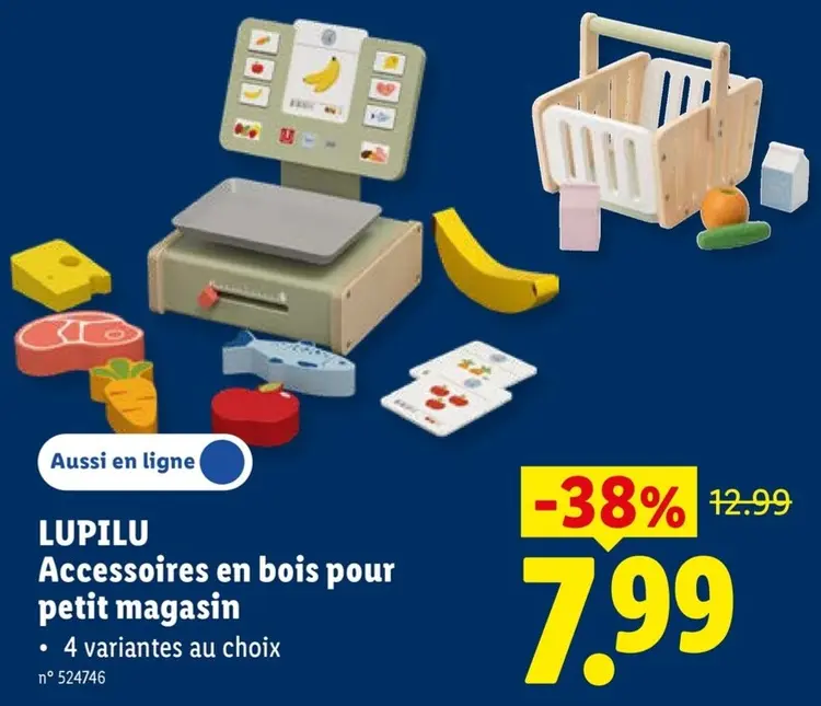 Offre: Accessoires en bois pour petit magasin