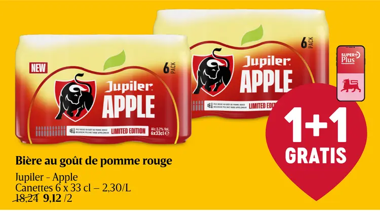 Offre: Bière au goût de pomme rouge Jupiler - Apple