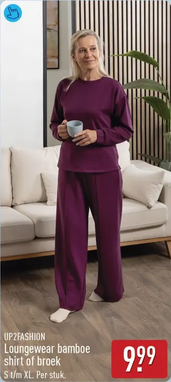 Aanbieding: Loungewear bamboe shirt of broek