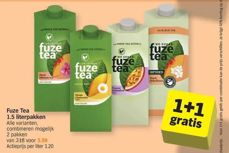 Promotie: Fuze Tea 1.5 literpakken