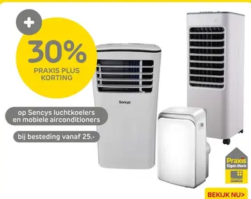 Aanbieding: Sencys luchtkoelers en mobiele airconditioner