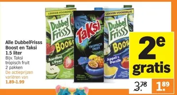 Aanbieding: DubbelFrisss Boost en Taksi