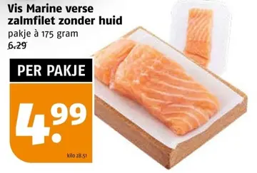 Aanbieding: Vis Marine verse zalmfilet zonder huid