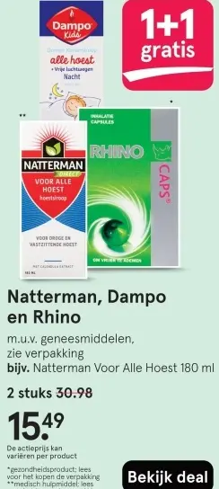 Aanbieding: Natterman, Dampo en Rhino