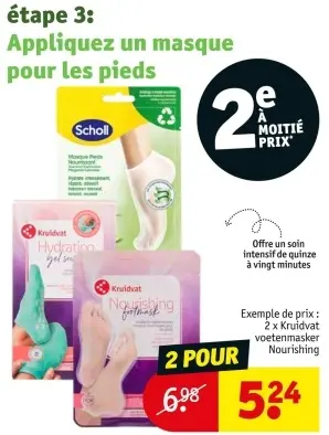 Offre: Appliquez un masque pour les pieds