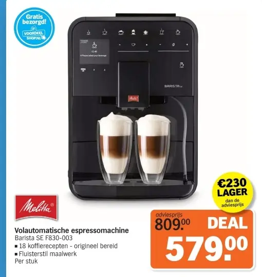 Aanbieding: Volautomatische espressomachine Barista