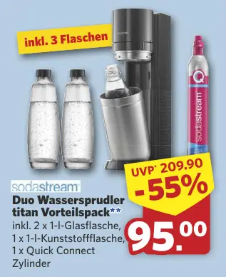 Aanbieding: Duo Wassersprudler titan Vorteilspack**