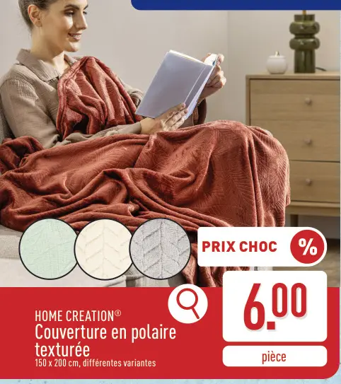 Offre: Couverture en polaire texturée