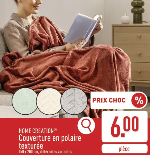 Offre: Couverture en polaire texturée