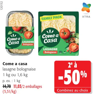 Offre: Lasagne bolognaise