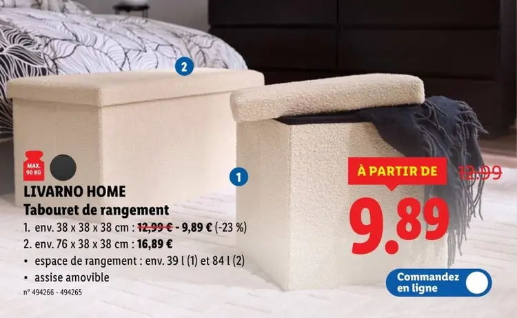 Offre: Tabouret de rangement