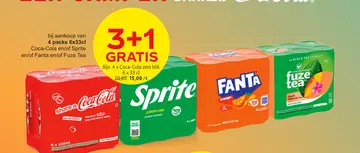 Aanbieding: Coca-Cola en/of Sprite en/of Fanta en/of Fuze Tea