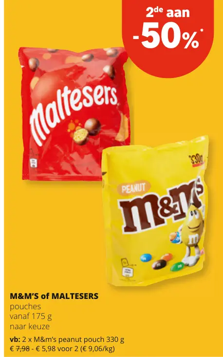Promotie: M&M'S or MALTESERS