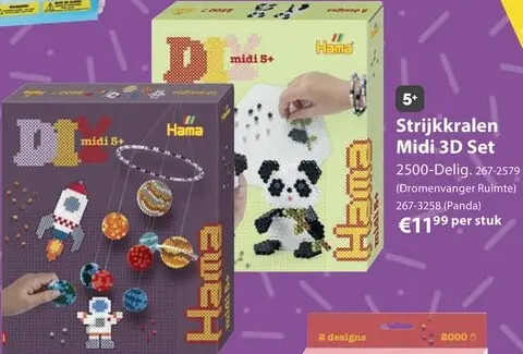 Aanbieding: Strijkkralen Midi 3D Set