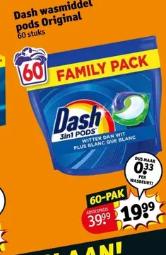Aanbieding: Dash wasmiddel pods Original