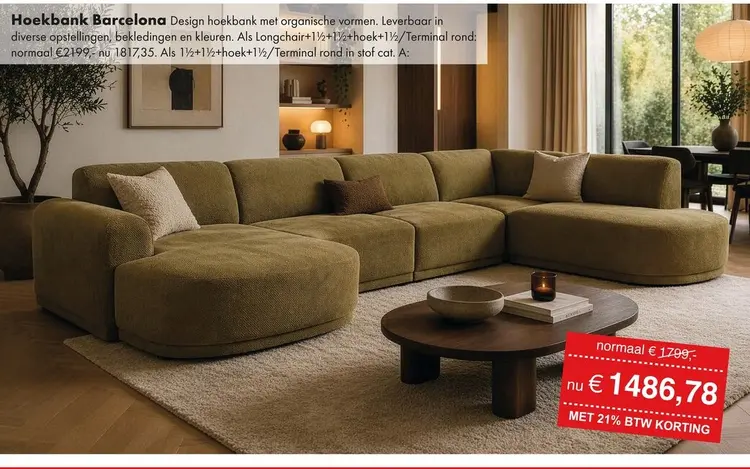Aanbieding: Barcelona hoekbank