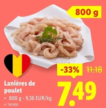 Offre: Lanières de poulet